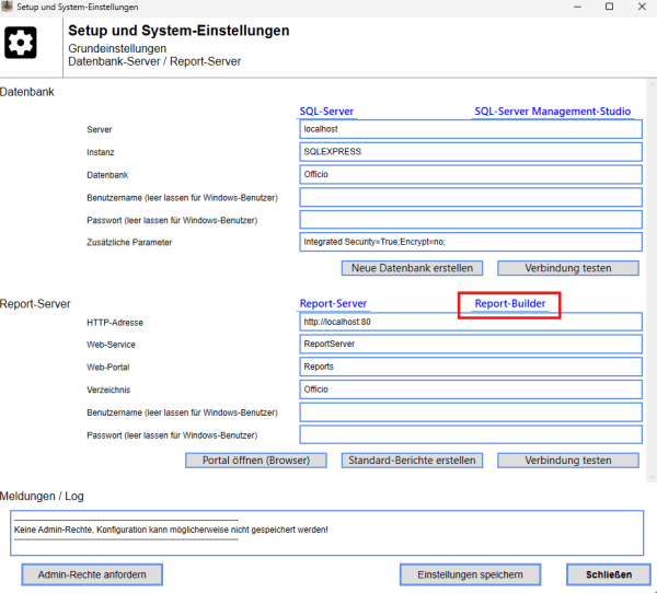 Downloadseite des Report Builders öffnen