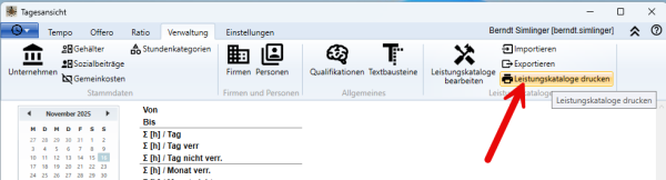 Leistungskataloge drucken