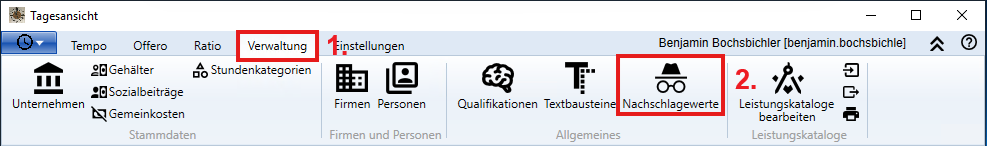 Menüfindung um einen Projektstatus zu ergänzen