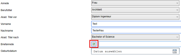  Stammdaten einer Person