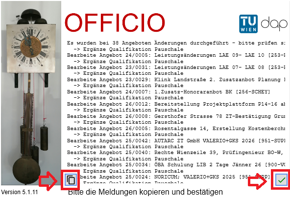 LogFile kopieren und bestätigen