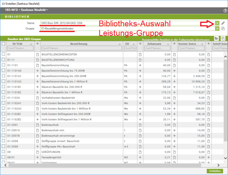 Auswahl der GKS-Bibliotheken