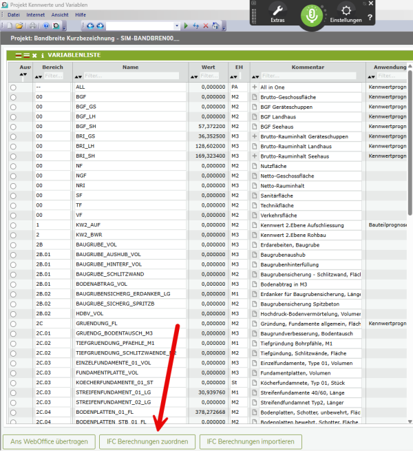Zugang zu WEBOFFICE aus der VALERIO-Massenermittlung