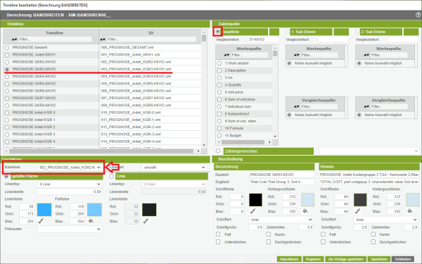 Option für aufbauende Timelines