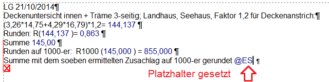 Runden auf 1000-er, Platzhalter gesetzt für Endsumme