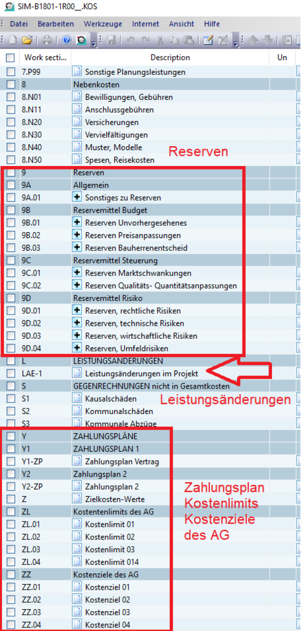 Struktur der neuen ÖNORM B 1801-1 mit Ergänzungen der GKS