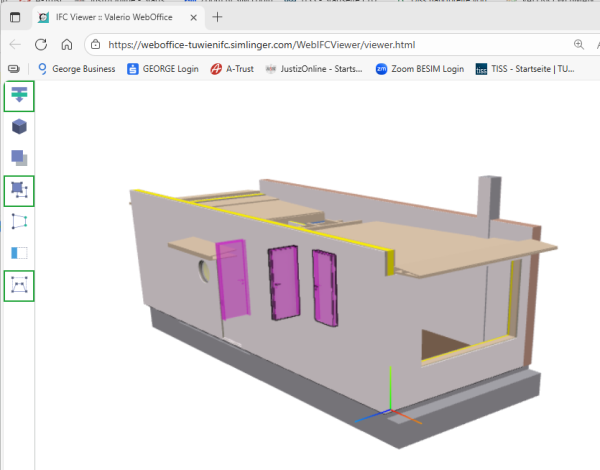 Darstellung der ausgewählten Baukörper
