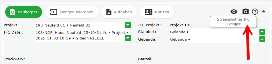 Erzeugung eines Screenshots