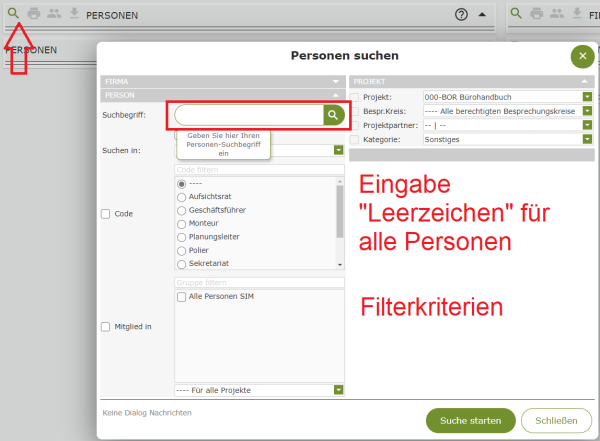 Alle Personen mit LEERZEICHEN suchen